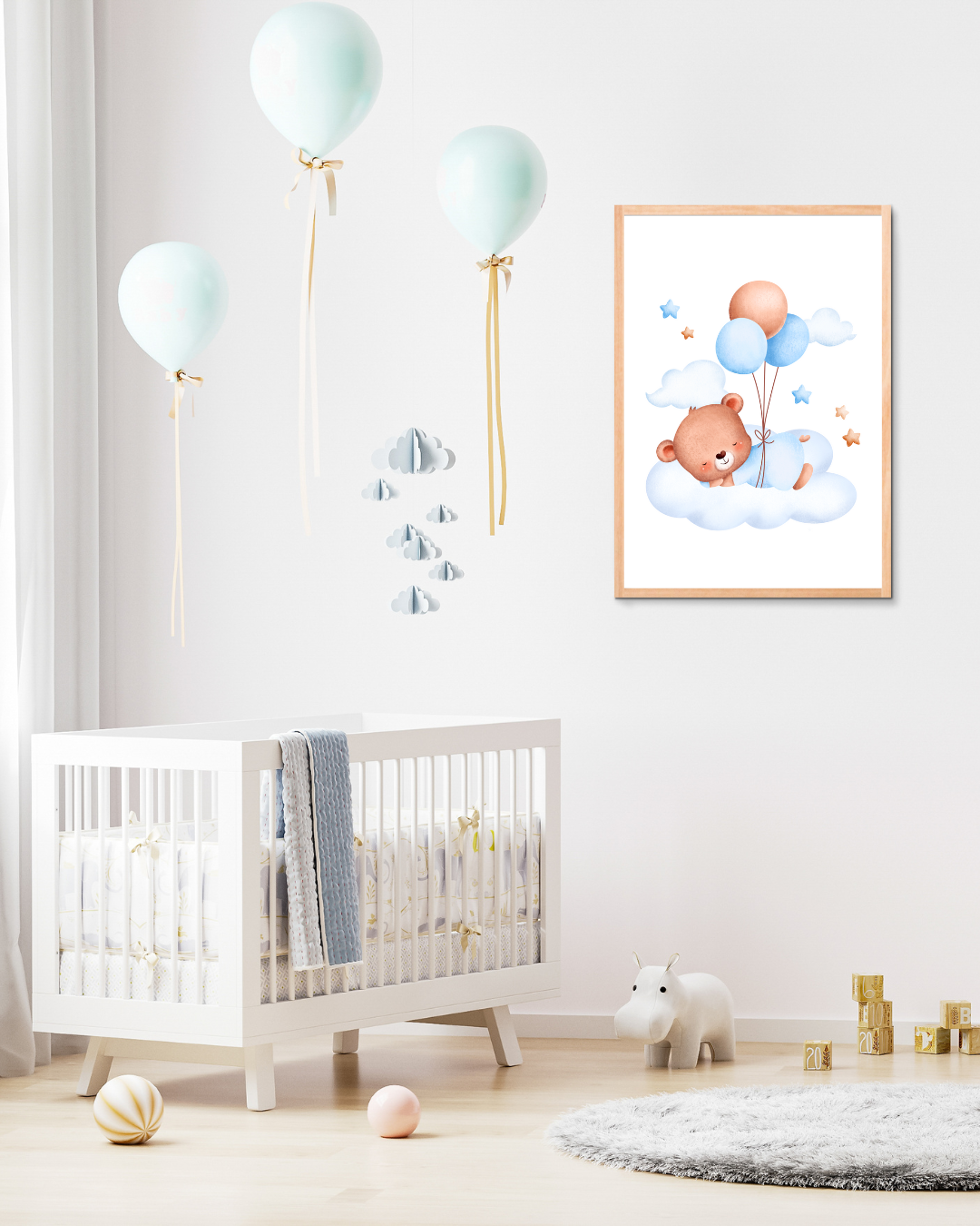 Ballongdrøm med Bamse- Blå