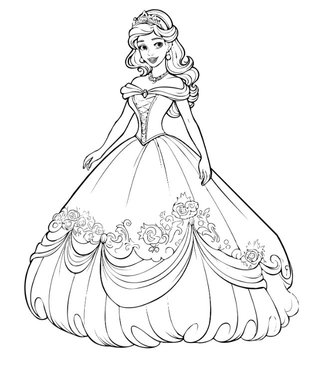 Tegnehefte i prinsesse tema