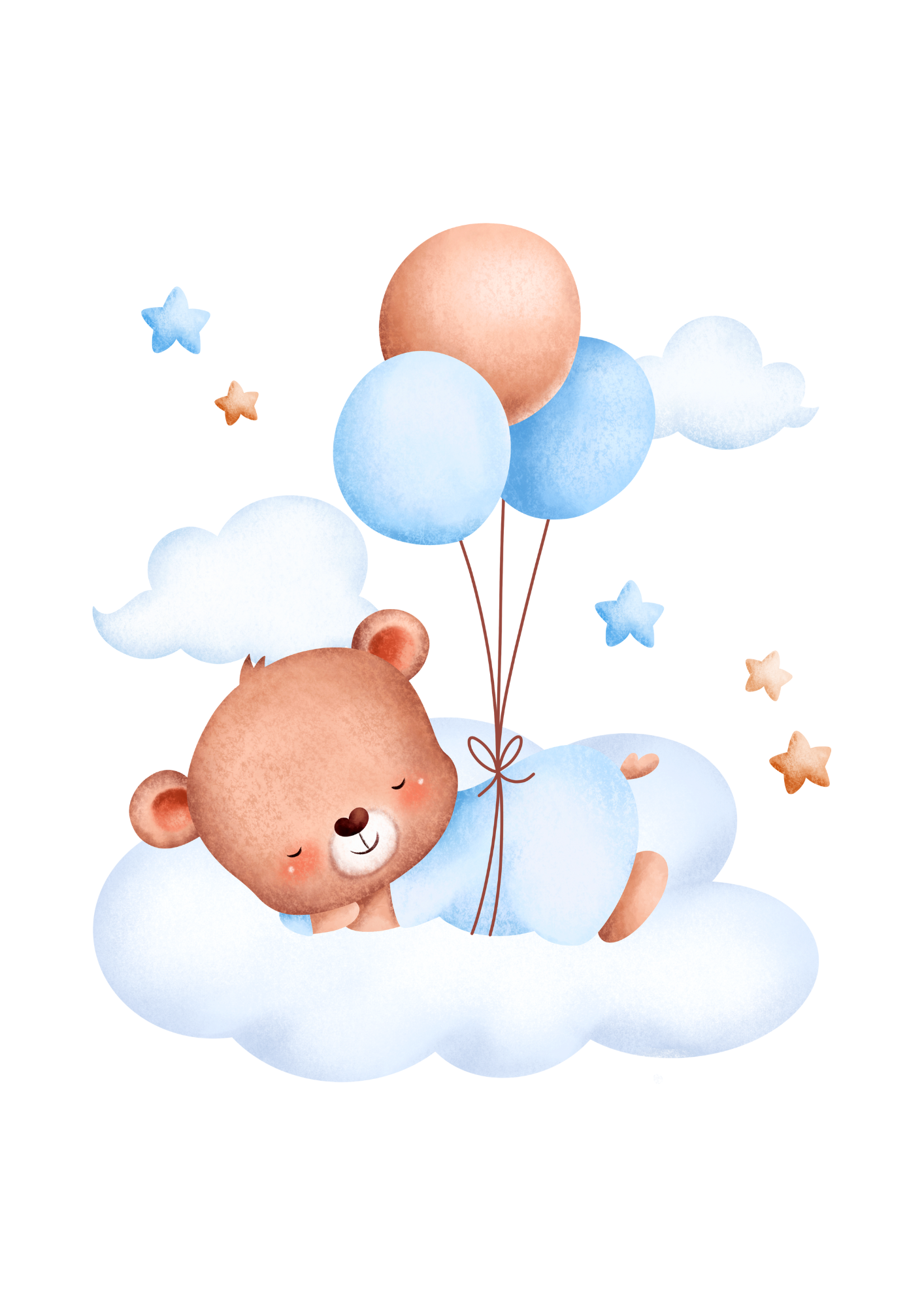 Ballongdrøm med Bamse- Blå