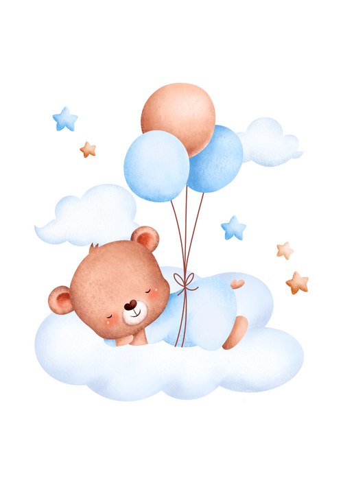 Ballongdrøm med Bamse- Blå